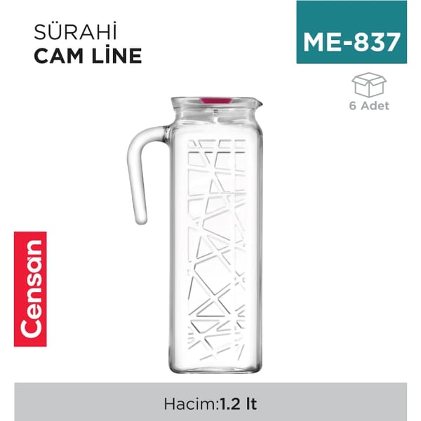 Sürahi Cam Line 1200 CC Lav (LIN120)