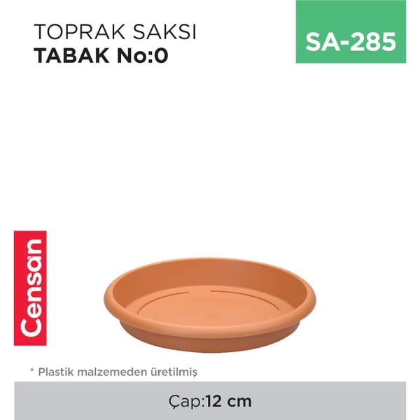Toprak Saksı Tabak NO:0 (ÇAP:12 cm)