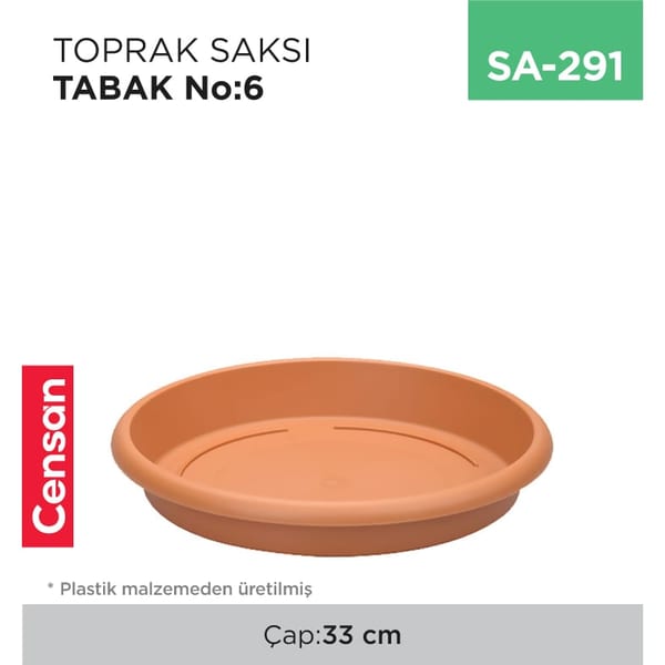 Toprak Saksı Tabak NO:3 (ÇAP:20 cm)