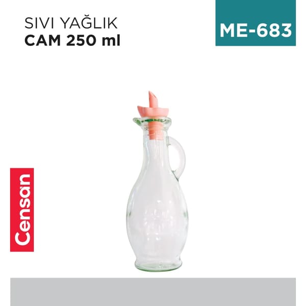 Sıvı Yağlık Cam 250 ml Kulplu