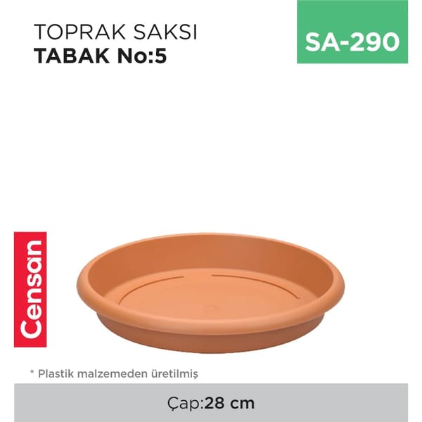 Toprak Saksı Tabak NO:5 (ÇAP:28 cm)