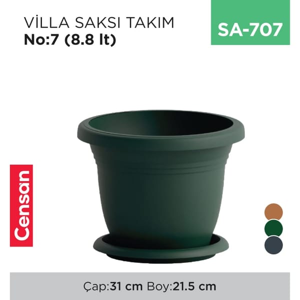 Villa Saksı NO:7 Tabaksız (8.8 lt) (V507)