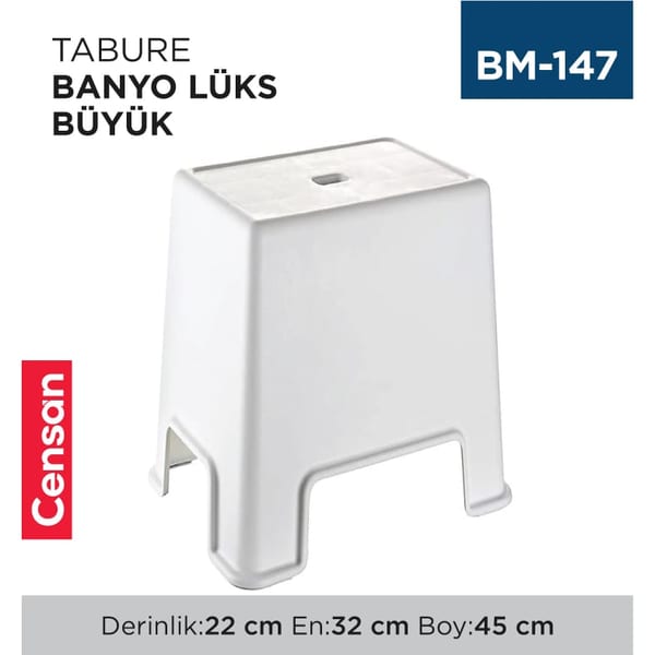 Tabure Banyo Lüks Büyük (Çelik Ayna) (129)