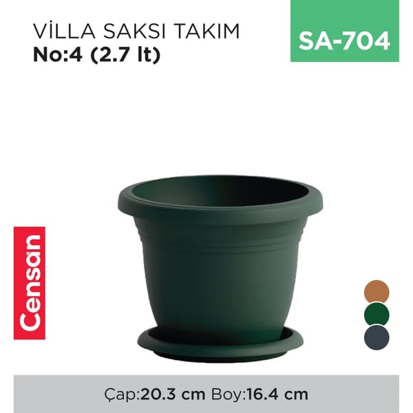 Villa Saksı NO:4 Tabaksız (2.7 lt) (V504)