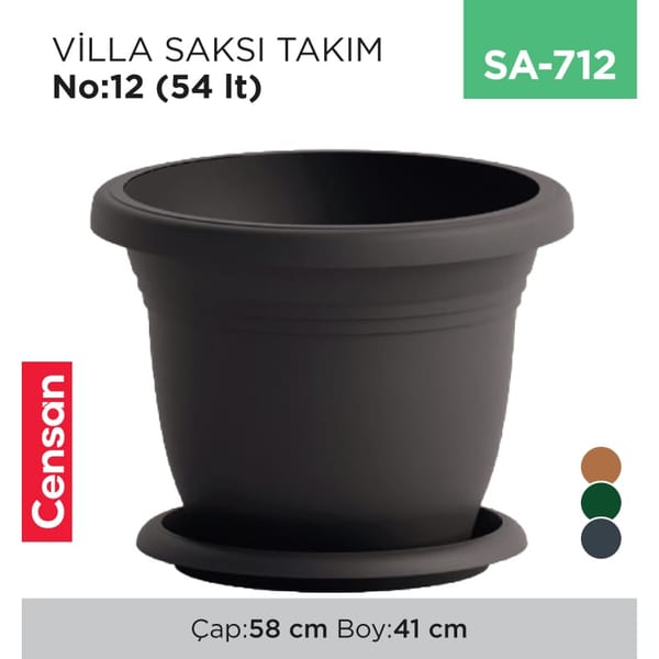 Villa Saksı NO:12 Tabaksız (54 lt) (V512)