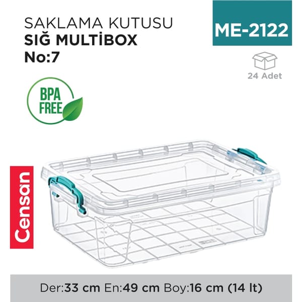 Saklama Kutusu Sığ M.box NO:7 (14 lt) (E-495)
