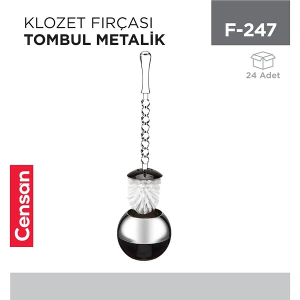 Klozet Fırçası Tombul Metalize (F110)