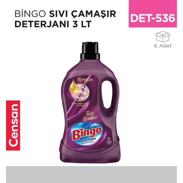 Bingo Sıvı Çamaşır Deterjanı 3 lt
