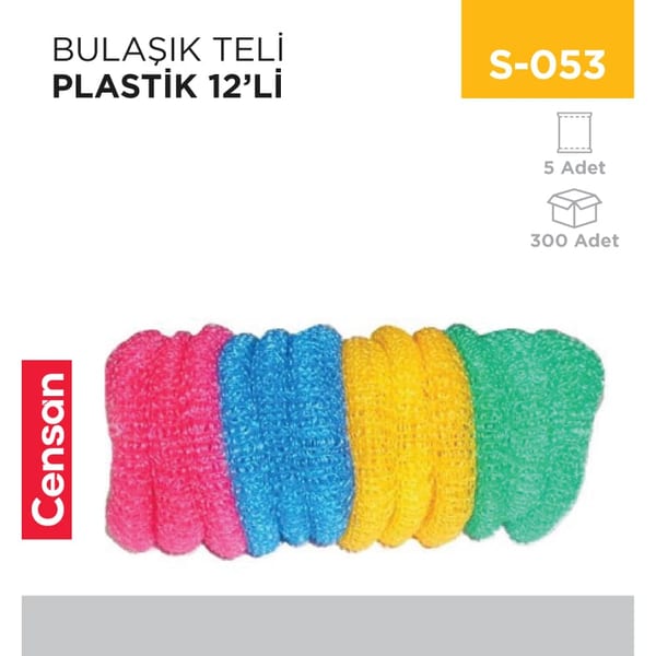 Bulaşık Teli Plastik 12'li
