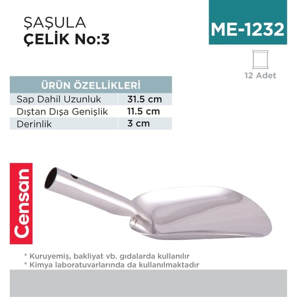 Şaşula Metal NO:3 (31.5 cm) (SSL-3)