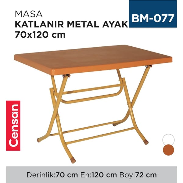 Masa Katlanır Metal Ayak 70 cmx120 cm