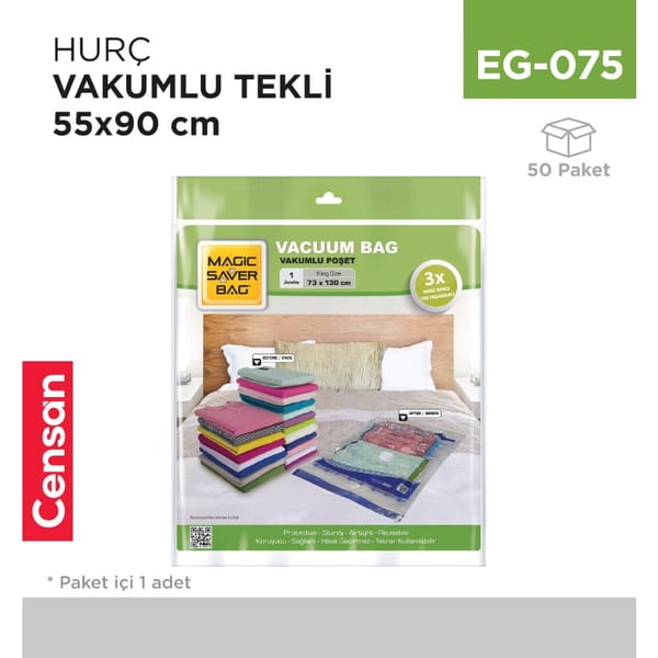 Hurç Vakumlu Tekli 55 cmx90 cm (XL)