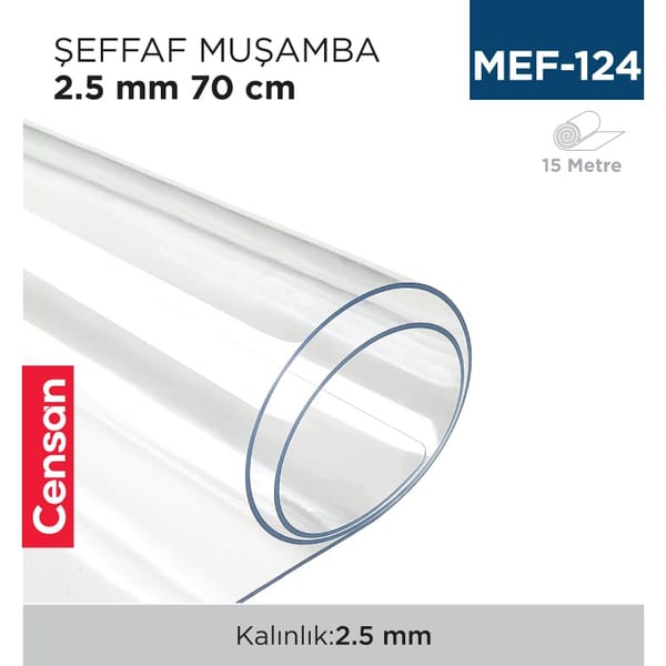 Şeffaf Muşamba 2.5 mm 70 cm (EN)
