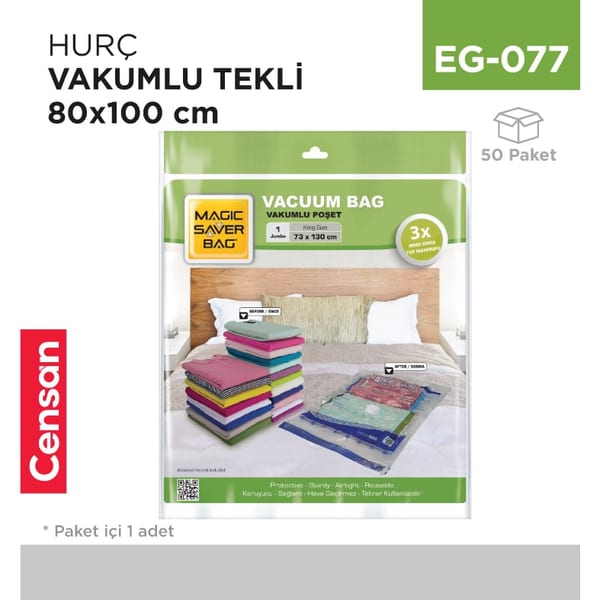 Hurç Vakumlu Tekli 80 cmx100 cm (Xxl)
