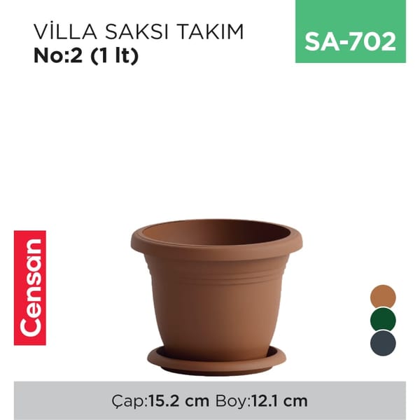 Villa Saksı NO:2 Tabaksız (1 lt) (V502)