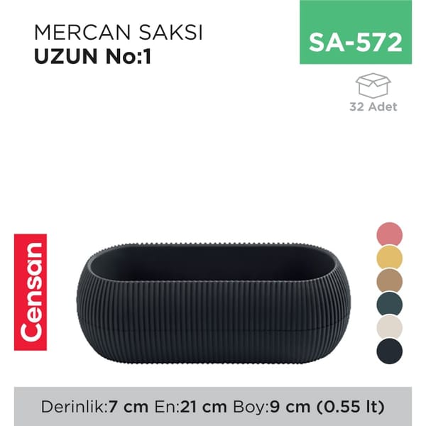 Mercan Saksı Uzun NO:1 (0.55 lt) (KRS-371)