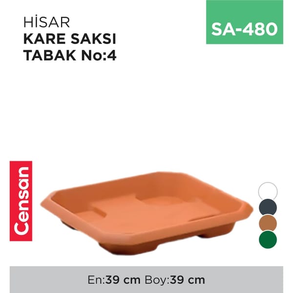 Hisar Kare Saksı Tabak NO:4 (HKT4)