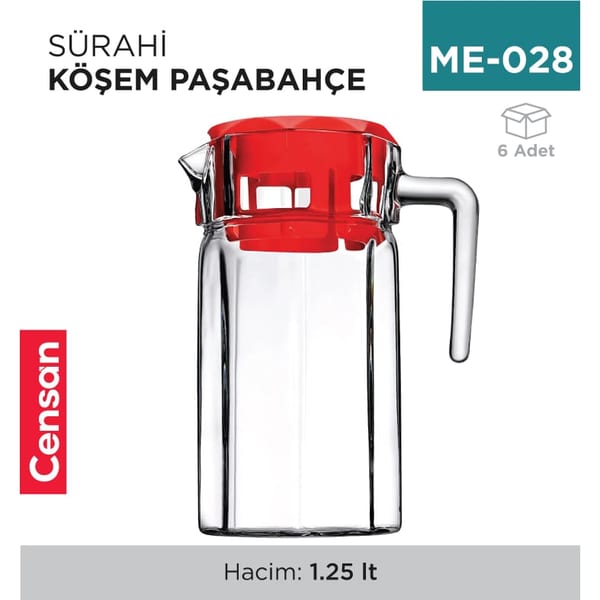 Sürahi Cam Köşem 1250 CC P.bahçe (43414)