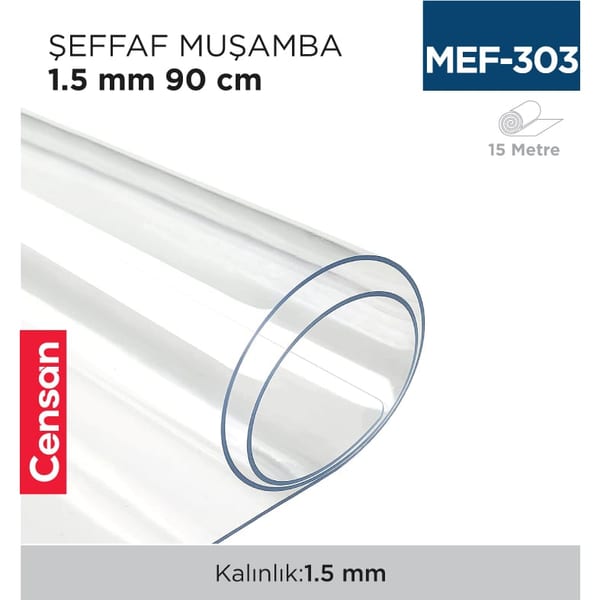 Şeffaf Muşamba 1.5 mm 90 cm (EN)