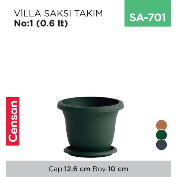 Villa Saksı NO:1 Tabaksız (0.6 lt) (V501)