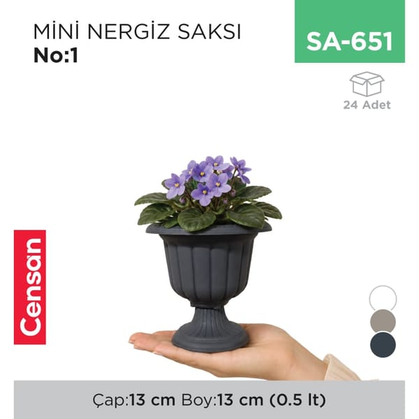 Mini Nergis Saksı NO:1 (MN01) (0,5 lt)