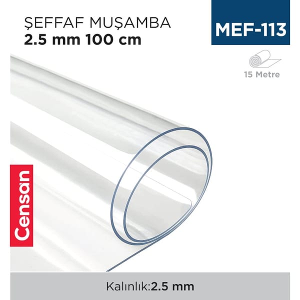 Şeffaf Muşamba 2.5 mm 100 cm (EN)