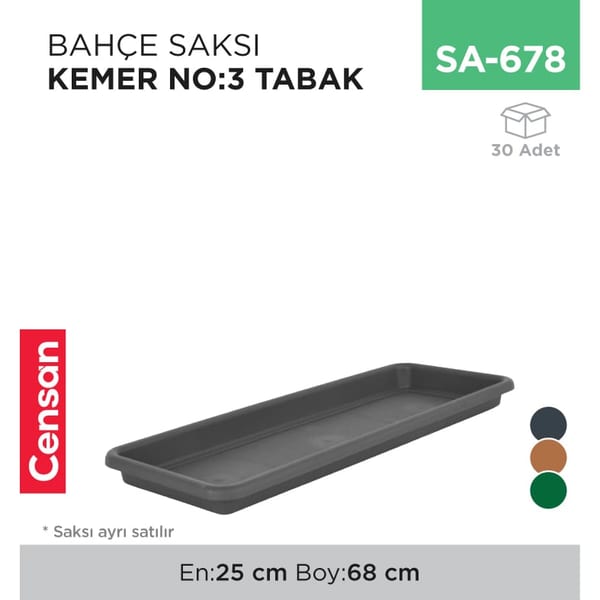 Bahçe Saksı Kemer NO:3 Tabak (KBS3)
