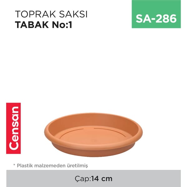 Toprak Saksı Tabak NO:1 (ÇAP:14 cm)