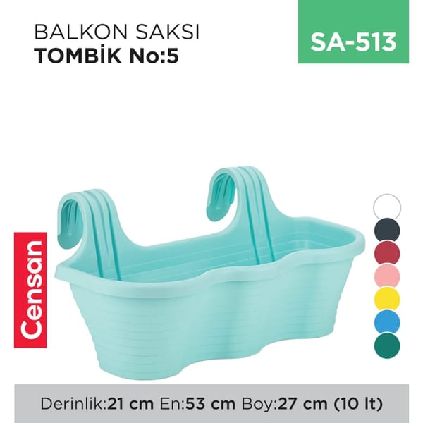 Balkon Saksı Tombik NO:5 (10 lt) (TOM5)