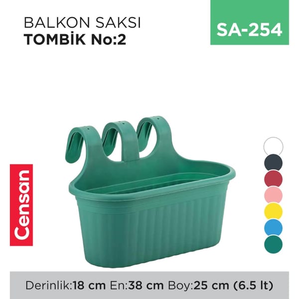 Balkon Saksı Tombik NO:2 (6.5 lt) (TOM2)