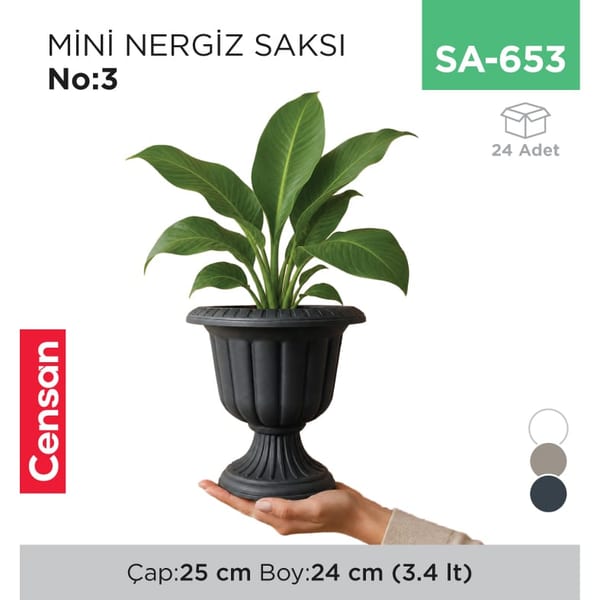 Mini Nergis Saksı NO:3 (MN03) (3,4 lt)