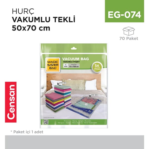 Hurç Vakumlu Tekli 50 cmx70 cm (L)