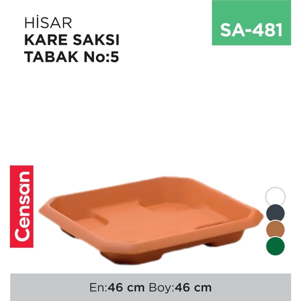 Hisar Kare Saksı Tabak NO:5 (HKT5)
